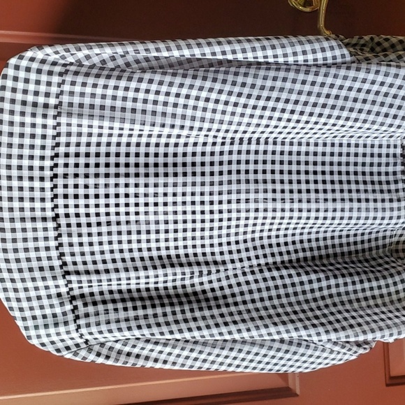 New York & Company Black and White Gingham Shirt - Picture 7 of 7